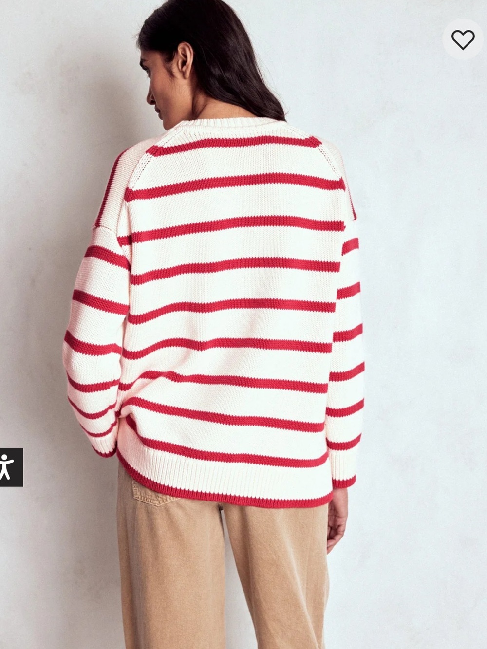 Boden Lucy Oversized Cotton Jumper - Picture 2 of 7
